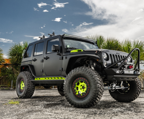 Jeep Wrangler Unlimited with Matte Black Off Road Wrap